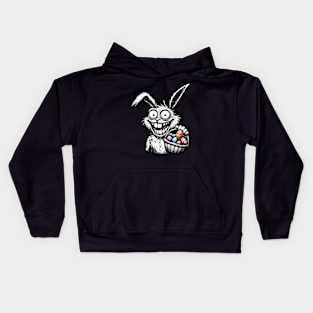 Crazy Easter Bunny Brings the Eggs Kids Hoodie